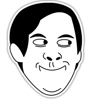 👀 598deef8 meme, face, smirk, funny, expression telegram sticker