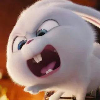 👿 011ab880 Snowball The Secret Life of Pets 토끼, 만화, 동물, 애완동물, 움짤 telegram sticker