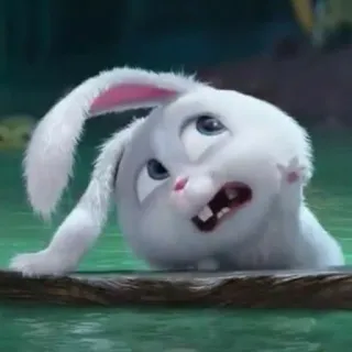 😨 219ed2bd Snowball The Secret Life of Pets 토끼, 만화, 동물, 영화 telegram sticker