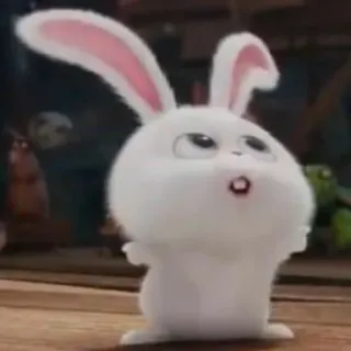 🤯 247fd1a4 Snowball The Secret Life of Pets 토끼, 바니, 동물, 만화, 애완동물, 하얀색, 귀여운 telegram sticker