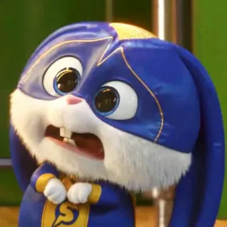 😬 24994643 Snowball The Secret Life of Pets 토끼, 바니, 동물, 만화, 애완동물, 슈퍼히어로, 귀여운 telegram sticker