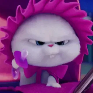 😤 252a17bd Snowball The Secret Life of Pets 토끼, 바니, 동물, 만화, 마이펫의 이중생활, 귀여운, 웃긴 telegram sticker