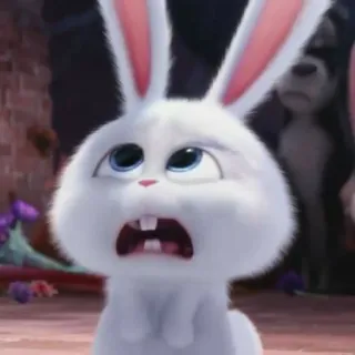 😅 3ba369aa Snowball The Secret Life of Pets 토끼, 귀여운, 동물, 애완동물, 만화 telegram sticker