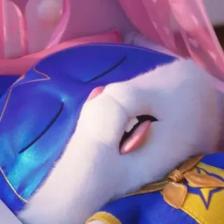 😴 46318554 잠자는, 토끼, 귀여운, 동물, 수면, 토끼 telegram sticker