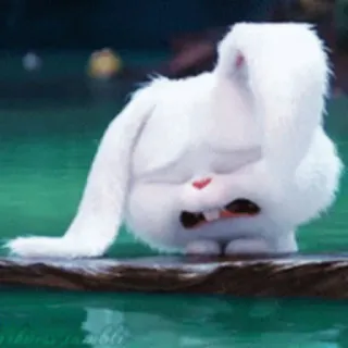 😖 5398488f Snowball The Secret Life of Pets 토끼, 귀여운, 애완 동물, 만화, 캐릭터 telegram sticker