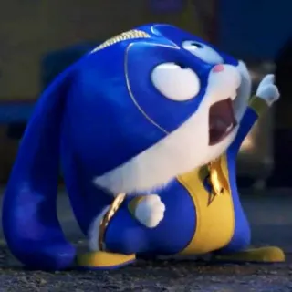 ☝ 5f67e5ed Snowball The Secret Life of Pets 토끼, 바니, 동물, 만화, 애니메이션, 마이펫의 이중생활, 스노우볼 telegram sticker