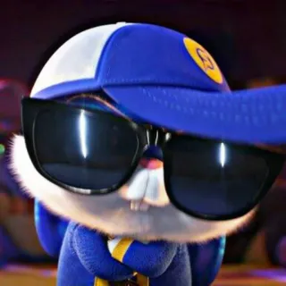 😎 6c1ab11e 토끼, 토끼, 선글라스, 멋진, 동물, 만화 telegram sticker