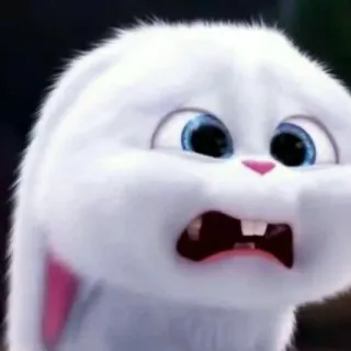 😖 83b09a68 Snowball The Secret Life of Pets 토끼, 귀여운, 만화, 동물, 애완 동물, 웃긴, 애니메이션 telegram sticker