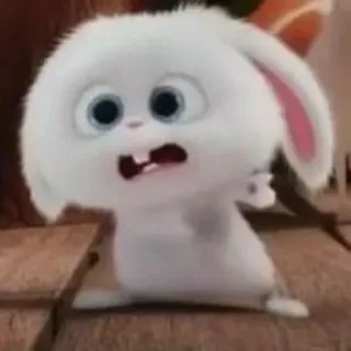 🧐 855ad5dd Snowball The Secret Life of Pets 토끼, 동물, 귀여운, 만화, 웃긴, 애완 동물, 스노우볼 telegram sticker