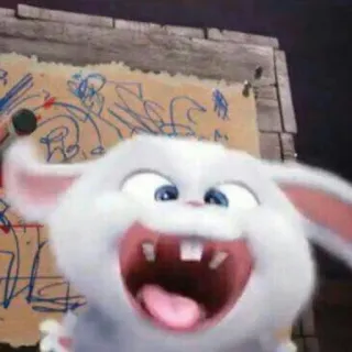 😂 8ffcdf9f Snowball The Secret Life of Pets 토끼, 만화, 동물, 웃긴, 영화, 캐릭터 telegram sticker