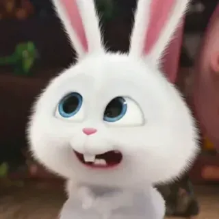 😃 b1e6d80f Snowball The Secret Life of Pets 토끼, 바니, 동물, 귀여운, 만화, 애완 동물, 마이펫의 이중생활, 스노우볼 telegram sticker