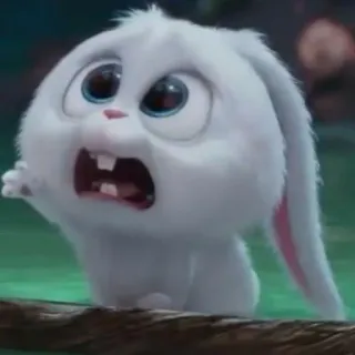 😰 b6fb1554 Snowball The Secret Life of Pets 토끼, 바니, 만화, 동물, 애완 동물, 귀여운 telegram sticker