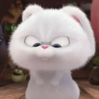 👹 b9cac846 Snowball The Secret Life of Pets 스노우볼, 토끼, 토끼, 마이펫의 이중생활, 애니메이션, 귀여운, 애완동물 telegram sticker