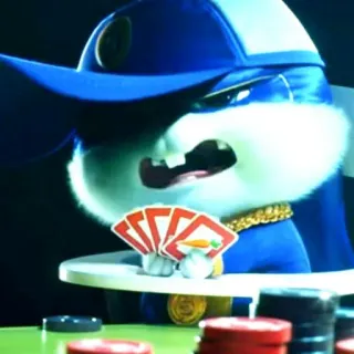 🃏 bcf9b672 만화, 토끼, 포커, 카드, 게임, 도박 telegram sticker