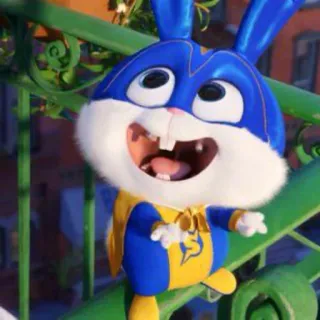 😺 caf9a358 Snowball The Secret Life of Pets 토끼, 슈퍼히어로, 만화, 애니메이션, 동물 telegram sticker