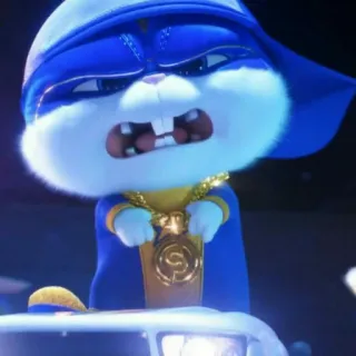 🏅 f2061111 Snowball The Secret Life of Pets 토끼, 갱스터, 토끼, 만화, 캐릭터, 영화, 애니메이션 telegram sticker