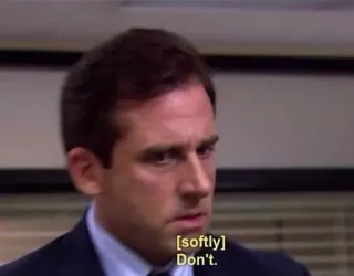 🤦 0c22f2fd Michael Scott The Office Don't. Michael Scott, The Office, Non, piano, Serie TV, Commedia whatsapp sticker