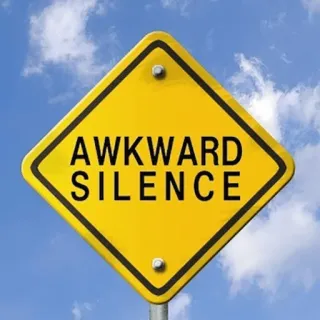 ➰ 286ad756 AWKWARD SILENCE imbarazzante, silenzio, divertente, umorismo, cartello, avviso, segnale stradale, sociale whatsapp sticker