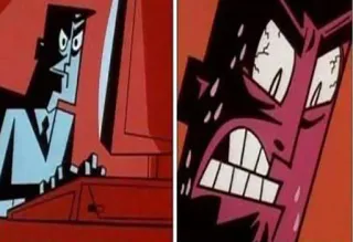 😡 eaee9c43 Aku Samurai Jack cartone animato, cattivo, rabbia, computer, Aku, Samurai Jack, furia whatsapp sticker