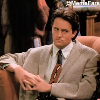 😒 260697ff Chandler Bing Friends @MemeFars Chandler Bing, Friends, TV Serie, Comedy, 90er, Meme, Sitcom telegram sticker