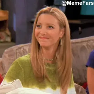 😊 83d011f6 Phoebe Buffay Friends @MemeFars freunde, meme, tv serie, komödie, phoebe buffay telegram sticker