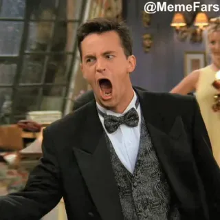 😩 9300eba9 Chandler Bing Friends chandler bing, friends, comedy, sitcom, lustig, fernsehserie telegram sticker