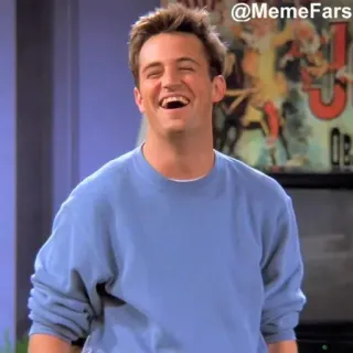 😂 d5a07b8c Chandler Bing Friends Chandler Bing, Friends, Matthew Perry, Sitcom, Fernsehen, Comedy telegram sticker