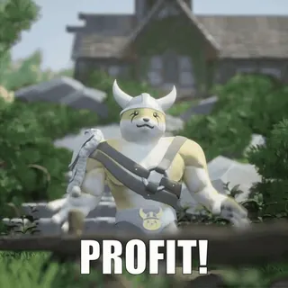 💃 87ae7aac PROFIT! 犬, バイキング, 角, 利益, ファンタジー, 漫画 whatsapp sticker