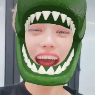 😄 9106a236 orang, wajah, topeng, dinosaurus, potret telegram sticker