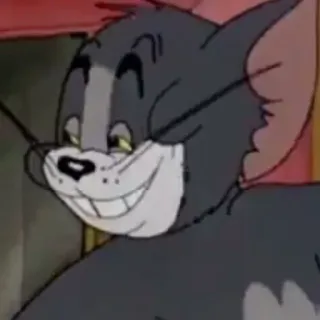 😼 46fd1913 Tom Cat Tom and Jerry cartone animato, gatto, sorriso, birichino telegram sticker