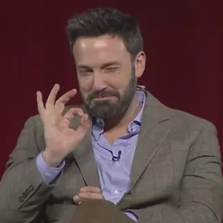 👌 7f555054 Ben Affleck attore, celebrità, ok, approvazione, Ben Affleck telegram sticker