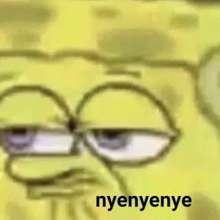 😝 6070be36 SpongeBob SquarePants nyenyenye spongebob, kartun, meme telegram sticker