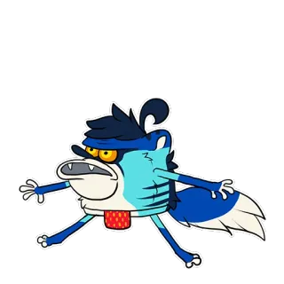 🍍 c6677a87 cartoon, animal, fox, character, angry, animated telegram sticker