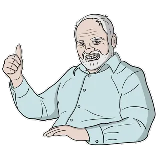 👍 28608595 Hide the Pain Harold meme, internet meme, stock photo, thumbs up whatsapp sticker