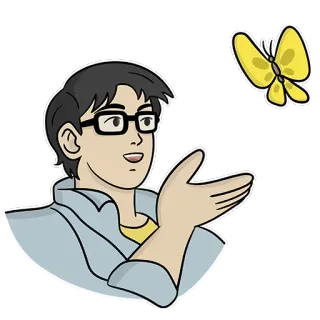 🤔 f0dd7135 meme, butterfly, confused, is this a pigeon, cartoon, sticker whatsapp sticker