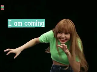 🏃 eb239428 I am coming orang, wanita, senyum, kegembiraan, gestur telegram sticker