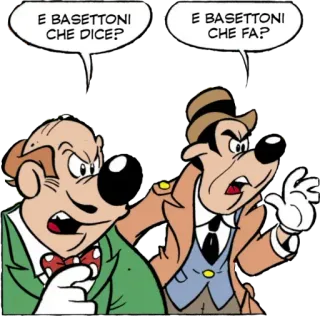 😡 89cc5f10 E BASETTONI CHE DICE?
E BASETTONI CHE FA? Comic, Cartoon, Italienisch, Sprechblasen telegram sticker
