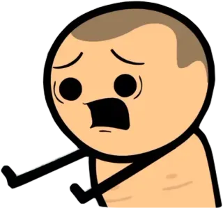 🖕 46bb9da8 Cyanide and Happiness, การ์ตูน, ช็อค, เซอร์ไพรส์, ความกังวล, ตลก telegram sticker