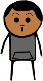 😐 d8cf5544 Cyanide and Happiness, ตัวการ์ตูน, มนุษย์ไม้ขีด telegram sticker