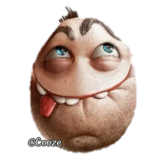 😋 4674b4cb @Cooze lucu, wajah, ekspresi, kartun, aneh, konyol whatsapp sticker