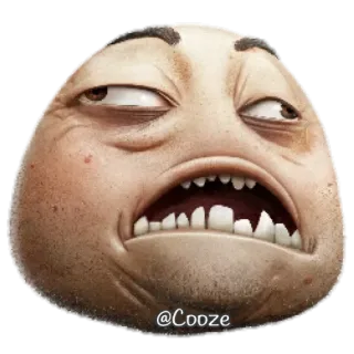 😒 47c2db2c @Cooze meme, muka lucu, ekspresi, meme internet, jijik whatsapp sticker