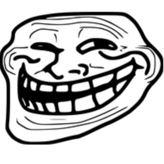 π 915dd463 Trollface troll, meme, internet, comic, face whatsapp sticker