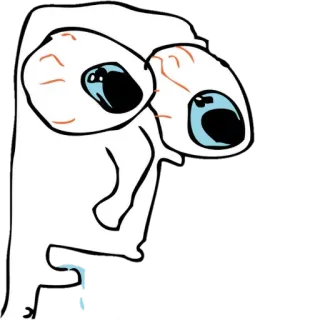 π³ b7963a11 meme, funny, crazy, eyes, cartoon whatsapp sticker
