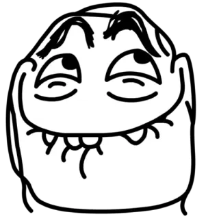 π€£ fb7e8525 meme, trollface, funny, internet, expression whatsapp sticker
