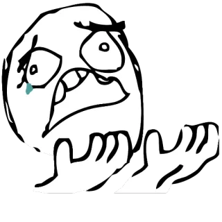 π fd1f7859 meme, internet, crying, trollface, rage comic whatsapp sticker