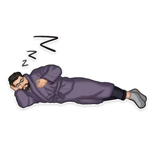😴 2bf5e939 zzz sonno, dormire, zzz, riposo, accappatoio, stanco, relax telegram sticker