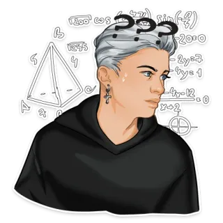 🤔 b82a0d07 matematica, matematica, confuso, pensando, domanda, ragazzo, cartone animato, adesivo telegram sticker