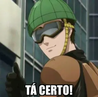 👍 021c61b0 TÁ CERTO! Anime, Jempol ke atas, Ok, Persetujuan, Setuju, Ya, Tentu, Karakter whatsapp sticker