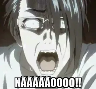 😰 234d5e48 NÃÃÃÃÃOOOO!! Anime, Teriakan, Terkejut, Reaksi, Seruan, Ekspresi whatsapp sticker