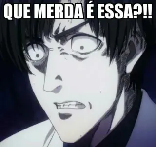 😦 d6cde56e QUE MERDA É ESSA?!! Anime, Ekspresi, Terkejut, Kata Kotor, Kutukan, Slang whatsapp sticker